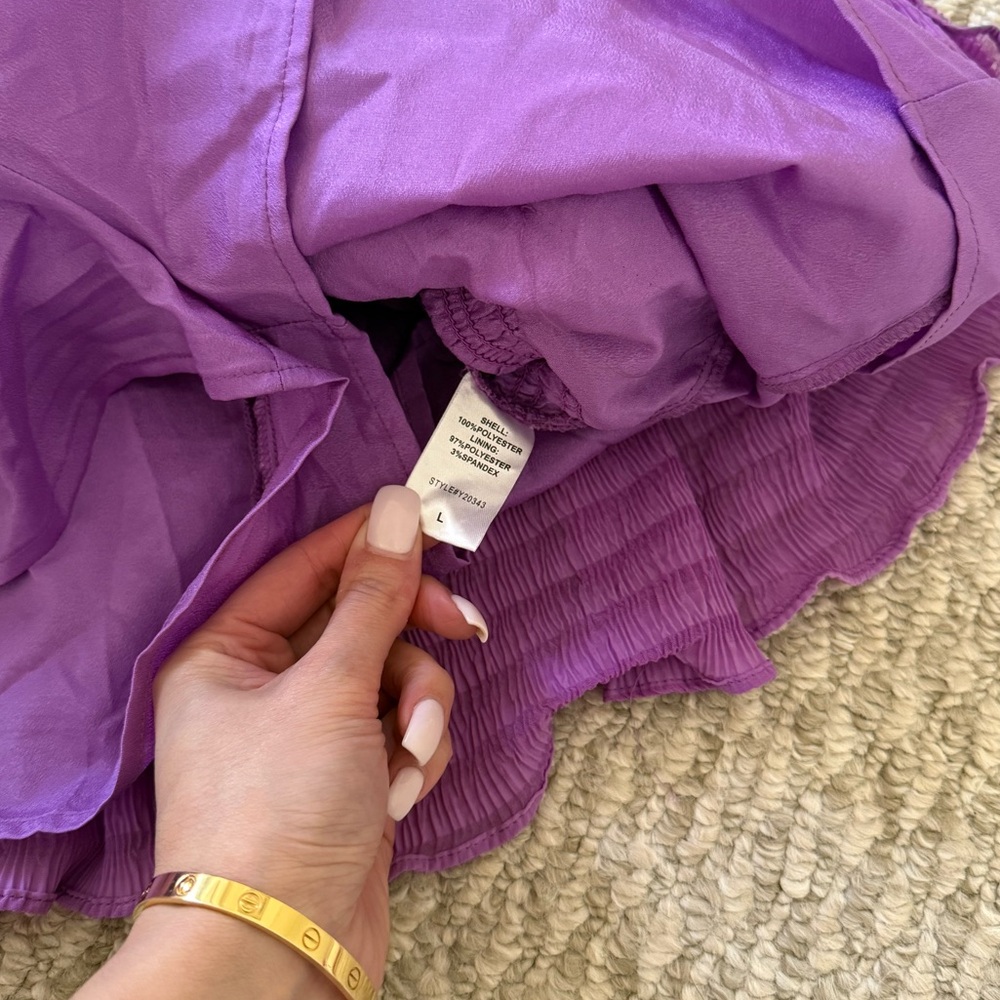 Vici Orchid Smocked Ruffle Skirt - Picture 3 of 3